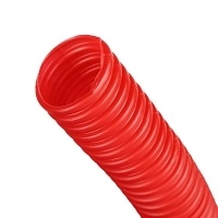 Труба STOUT гофрированная ПНД, цвет красный, наружным диаметром 32 мм для труб диаметром 25 мм отрезок \ 001м \