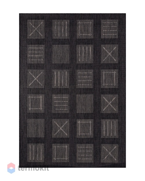 Ковёр Merinos Vegas 120x170 прямоугольный чёрный S003
