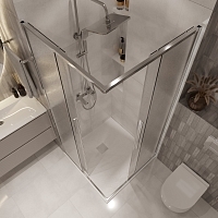 Душевой уголок Niagara Nova 1950x900x900 (шиншилла) хром NG-3623-34
