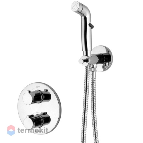 Встраиваемый смеситель с гигиеническим душем Lemark Yeti с термостатом LM7819C