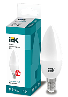 Лампа светодиодная IEK ECO C35 свеча 9Вт 230В 4000К E14