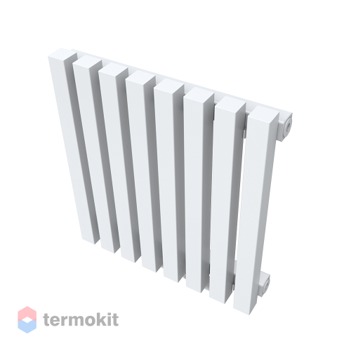 Стальной трубчатый радиатор КЗТО QUADRUM 40 V 300 белый муар / 11 секций с боковым подключением
