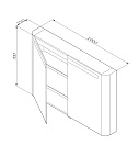 Зеркальный шкаф AM.PM Sensation 100 с подсветкой M30MCX1001NG нуга