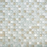 Мозаика стеклянная с камнем Q-Stones QSG-012-15/8 30,5х30,5