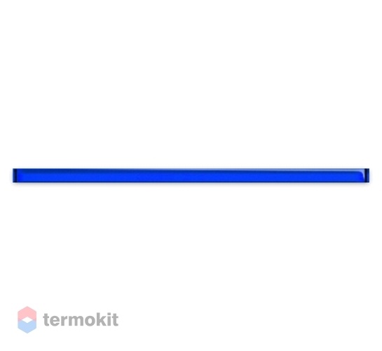 Керамическая плитка Mei Universal Glass Спецэлемент стеклянный синий 3x75 (UG1U031)