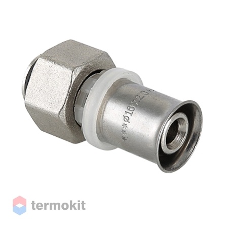 Пресс-фитинг с накидной гайкой Valtec 16x2.0 х 1/2 евроконус