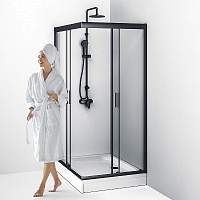 Душевой уголок AM.PM Gem 1900x1200x900 черный матовый W90G-404-120290-BT