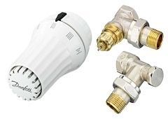 Danfoss Комплект радиаторного терморегулятора RAE, RA-FN, RLV-S угловой, Danfoss, Ду15, 6 бар