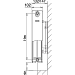 Стальные панельные радиаторы с боковым подключением Rommer Compact тип 22 высота 200