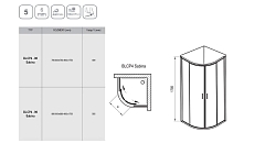 Душевой уголок Ravak Blix BLCP4 Sabina 1750x900x900 сатин 3B270U40Z1
