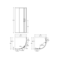 Душевой уголок Kerama Marazzi Vetro 1950x900x900 черный матовый VE.90.RSD.BLK.M
