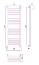 Водяной полотенцесушитель Сунержа Богема с полкой+ 1200x400 арт. 00-0223-1240
