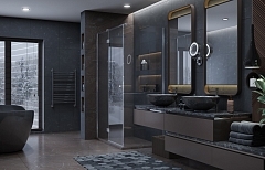 Душевой уголок Ambassador Diamond 2000x1200x800 хром левый 12011104L