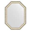 Зеркало в багетной раме EVOFORM OCTAGON 60 брашированное серебро BY 7426