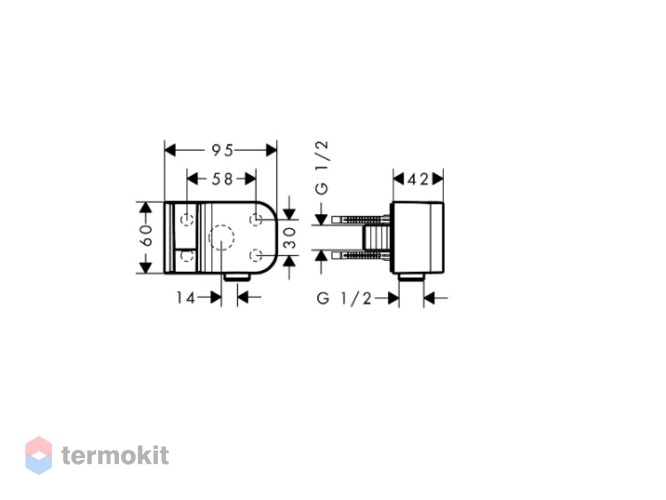 Держатель для душа Hansgrohe AXOR One polished gold-optic 45723990