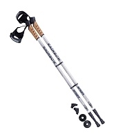 Палки для скандинавской ходьбы Berger Rainbow 77-135 см 2-секционные, серый/белый