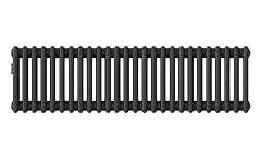 Стальной трубчатый радиатор Kohr Heim 3030/26 секций с боковым подключением 3/4 черный