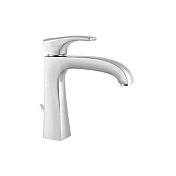Смеситель для раковины Paini Lady с донным клапаном матовая сталь PVD 89PA211