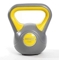 Гиря пластиковая BASEFIT DB-503, 4 кг, серый/желтый УТ-00020485