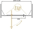 Душевая дверь Cezares Molveno 1100х1950 хром MOLVENO-BA-12-70+40-C-Cr-IV