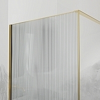 Душевая перегородка RGW WA-08G Walk In 700х1950 золото (рифленое стекло) 06100807-156