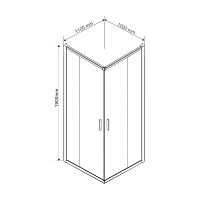 Душевой уголок Vincea Garda 1900х1100х1000 никель брашированный VSS-1G1011CLBN