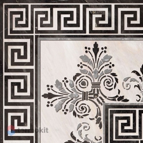 Керамическая плитка Absolut Keramika Esquinera Nero декор 22х22