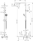 Душевая система со смесителем для душа Bravat Opal F9125183CP-A2-RUS