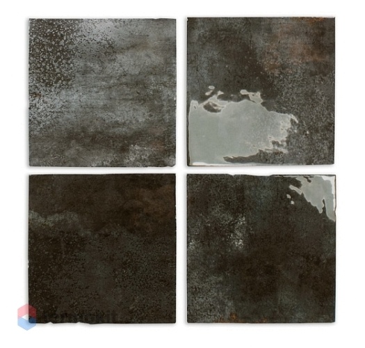 Керамическая плитка DNA Tiles Enamel Square Charcoal настенная 12,5x12,5