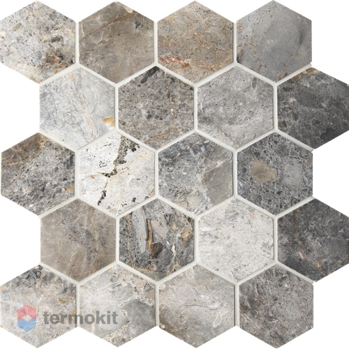 Мозаика из нат. мрамора Starmosaic Hexagon VLgP (64х74) 30,5х30,5