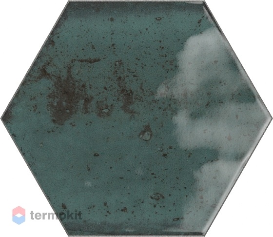 Керамическая плитка Ribesalbes Hope Blue Hex Glossy настенная 15x17.3