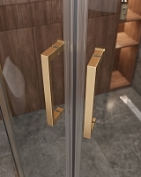 Душевой уголок Cezares Molveno 1950x1300x1000 брашированное золото MOLVENO-RH-2-130/100-C-BORO-IV