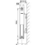 Стальные панельные радиаторы с нижней подводкой Rommer Ventil тип 21 высота 500