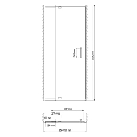 Душевая дверь в нишу WasserKRAFT Berkel 90х200 48P04 УЦЕНЕННАЯ