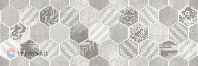 Керамическая плитка Lb-Ceramics Гексацемент 1664-0197 Декор светло-серый 20х60