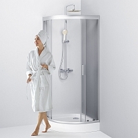 Душевой уголок AM.PM Gem 1900x800x800 матовое серебро W90G-401-080WT