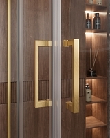 Душевой уголок Cezares Molveno 1950x1200x900 брашированное золото MOLVENO-AH-21-90+30-C-BORO-IV