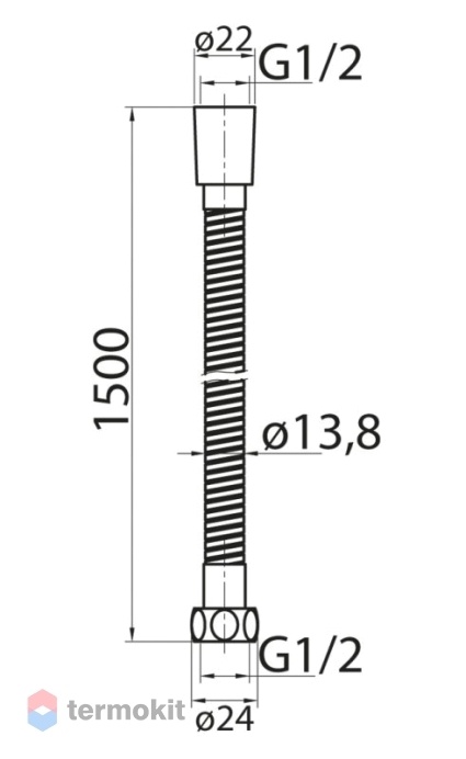 Душевой шланг Cezares 150 см бронза CZR-C-FMDC2-150-02