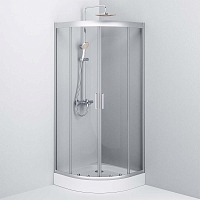 Душевой уголок AM.PM Gem 1900x800x800 матовое серебро W90G-401-080WT