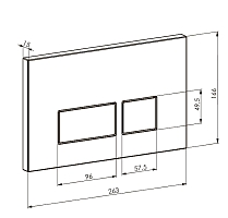 Клавиша смыва Boheme белый 664-W УЦЕНЕННЫЙ