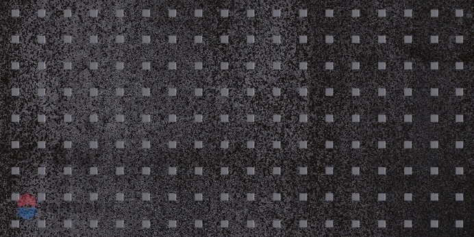 Керамическая плитка Laparet Metallica Pixel Декор чёрный 25х50