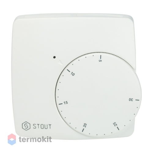 STOUT Проводной электронный термостат WFHT-BASIC со светодиодом (норм.откр.)