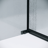 Душевой уголок Grossman Pragma 1950x1000x900 (стекло шиншилла) левый черный матовый 120.K33.03.1090.21.02
