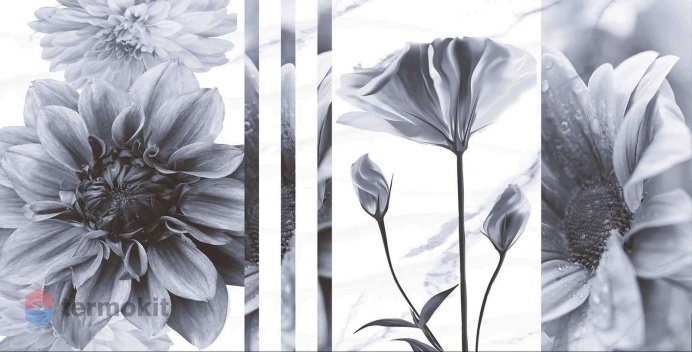Керамическая плитка Primavera Галатея TP3601SWFY декор цветы настенная 30x60