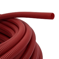 Труба Hoobs гофрированная, Д40 (внешн. 32мм) красная отрезок \ 040м \