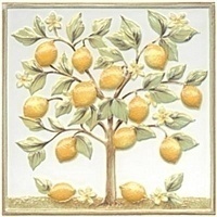 Керамическая плитка Kerama Marazzi Капри TLA001 Декор Лимонное дерево 20х20