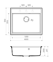 Мойка для кухни Omoikiri Daisen-60-BL 4993622