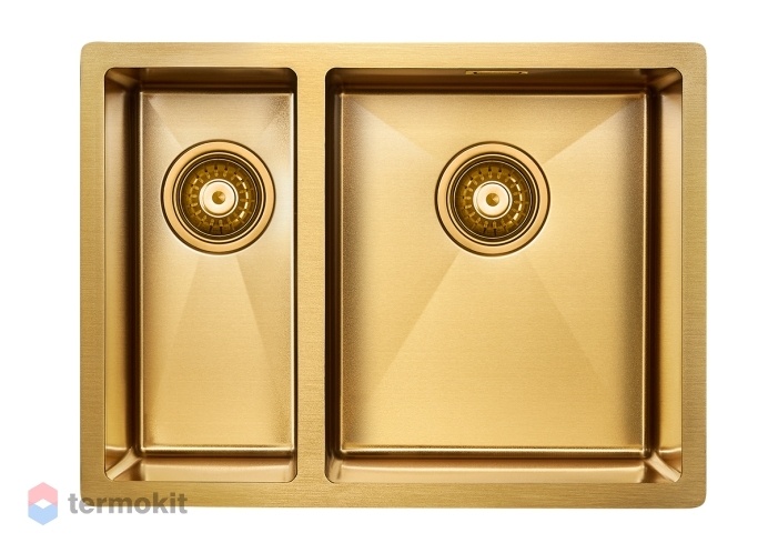 Мойка для кухни Paulmark ANNEX брашированное золото PM545944-BGR