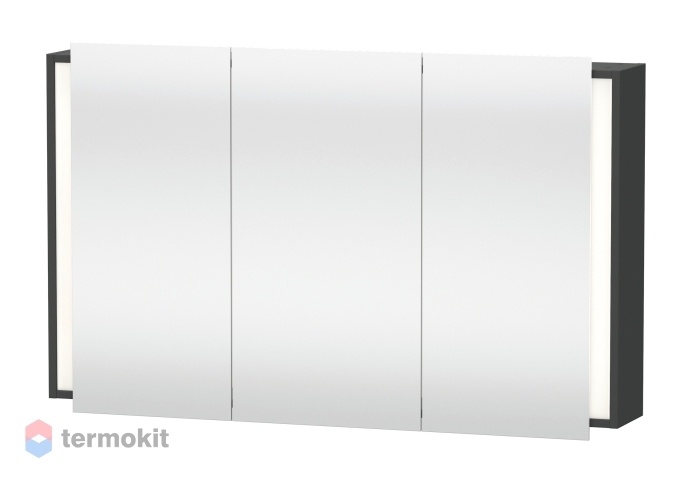 Зеркальный шкаф Duravit Ketho 120 с подсветкой Графит KT753304949