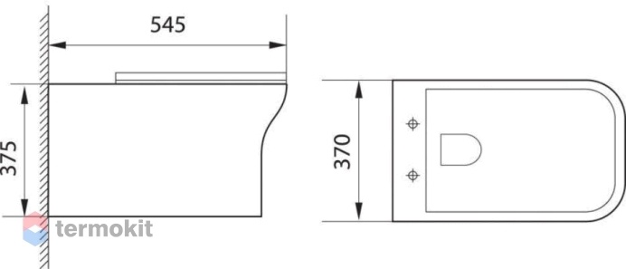 Комплект инсталляции с подвесным унитазом Aquanet Rimless Cube-W CL-12248D с сиденьем микролифт и клавишей 00275673
